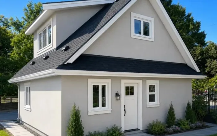 Culloden laneway home: entry elevation
