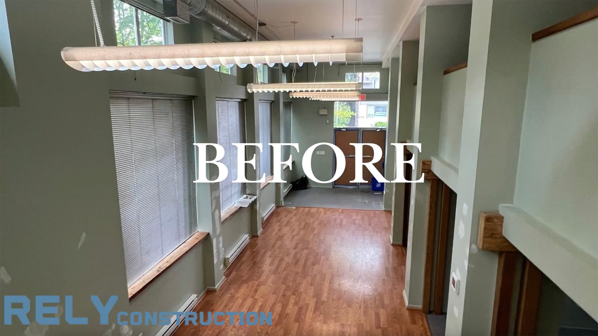 rely construction commercial projects 3696 West 8th Ave Particles Coffee Shop mid construction video cover