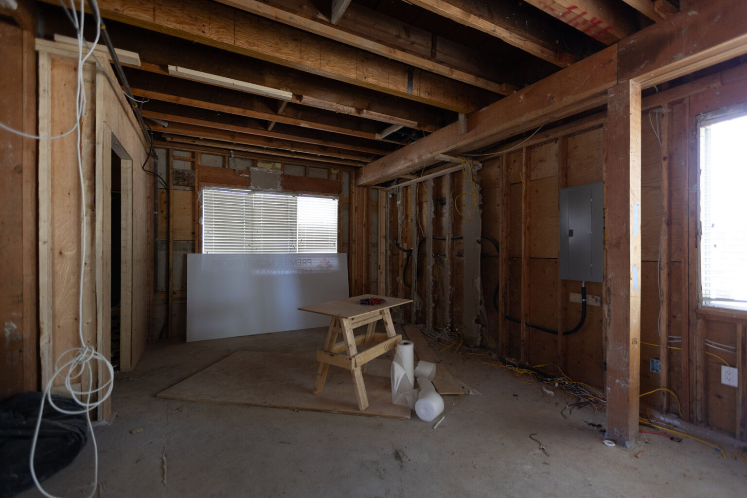 rely construction commercial projects 6112 Sussex Avenue Premier Montessori Academy mid construction 7