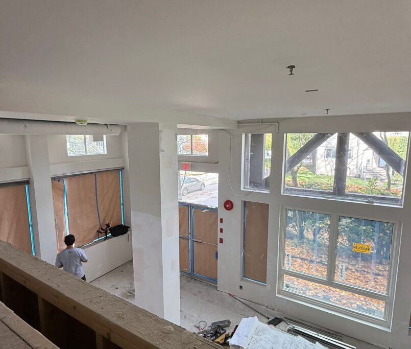 rely construction commercial projects 3696 West 8th Ave Particles Coffee Shop mid construction 17