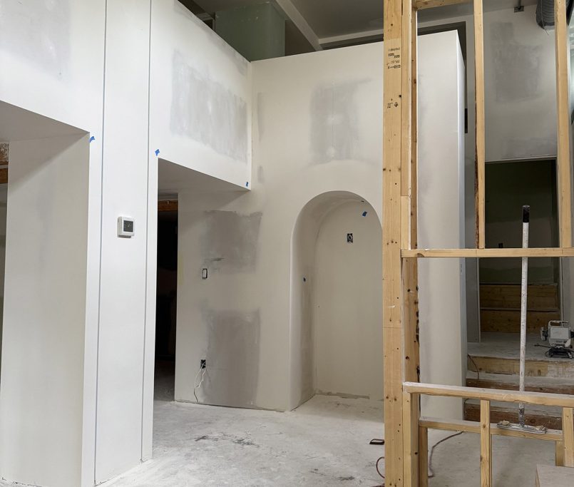 rely construction commercial projects 3696 West 8th Ave Particles Coffee Shop mid construction 20