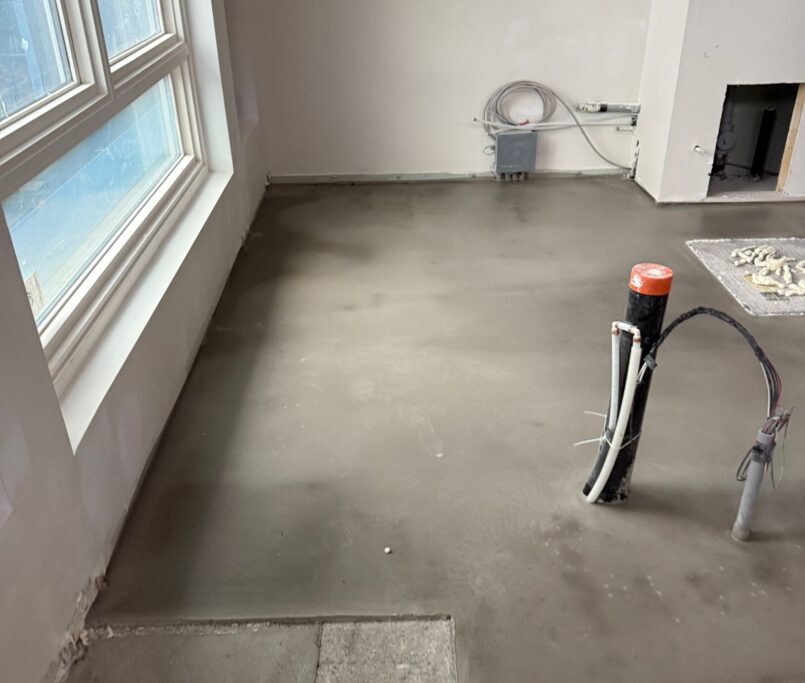 rely construction commercial projects 3696 West 8th Ave Particles Coffee Shop mid construction 8