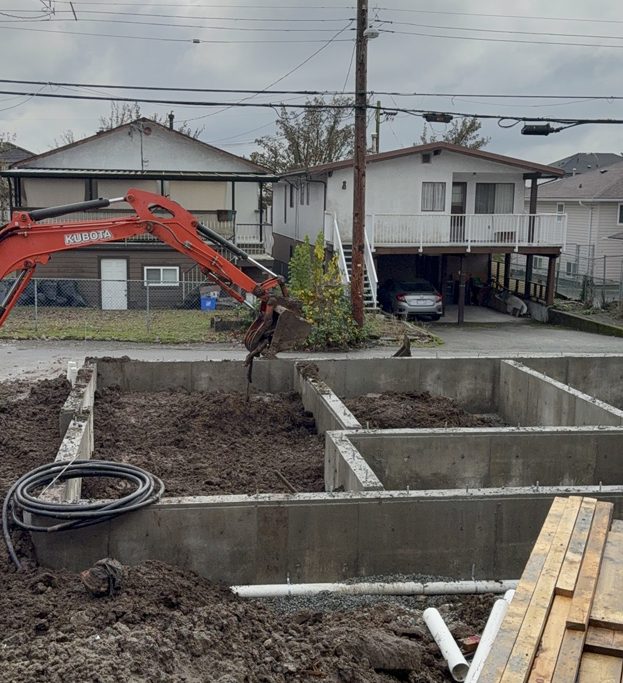 rely construction laneway projects 7045 culloden street Laneway mid construction 35