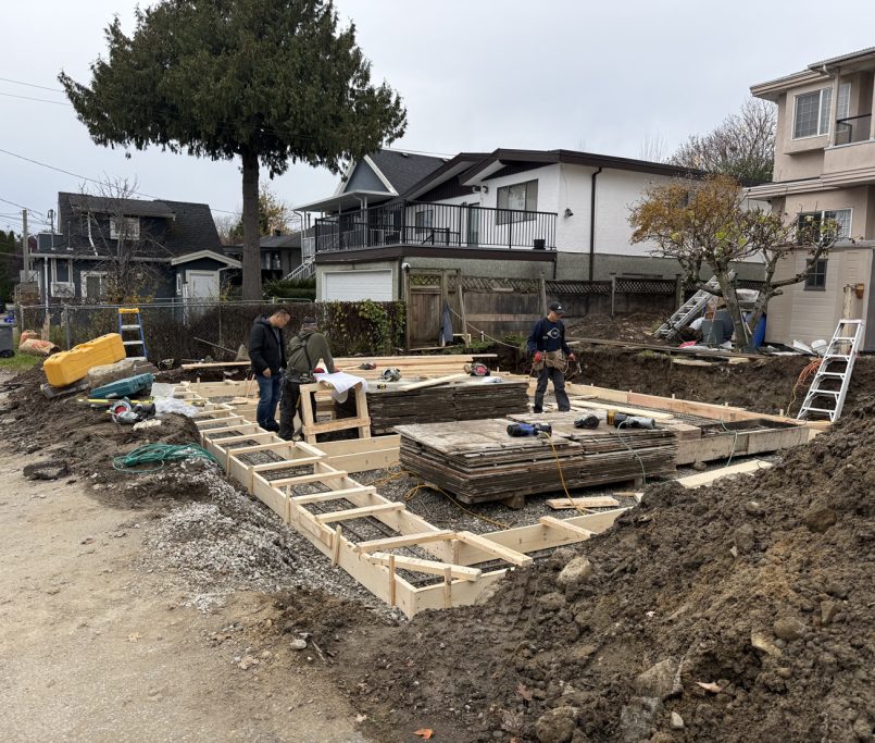 rely construction laneway projects 7045 culloden street Laneway mid construction 40