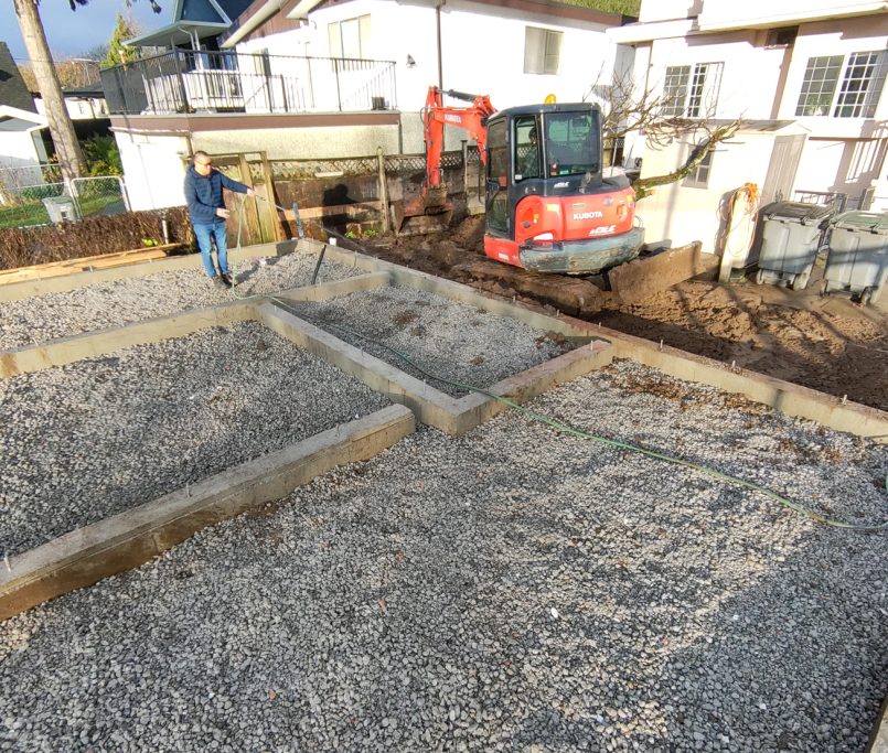rely construction laneway projects 7045 culloden street Laneway mid construction 5
