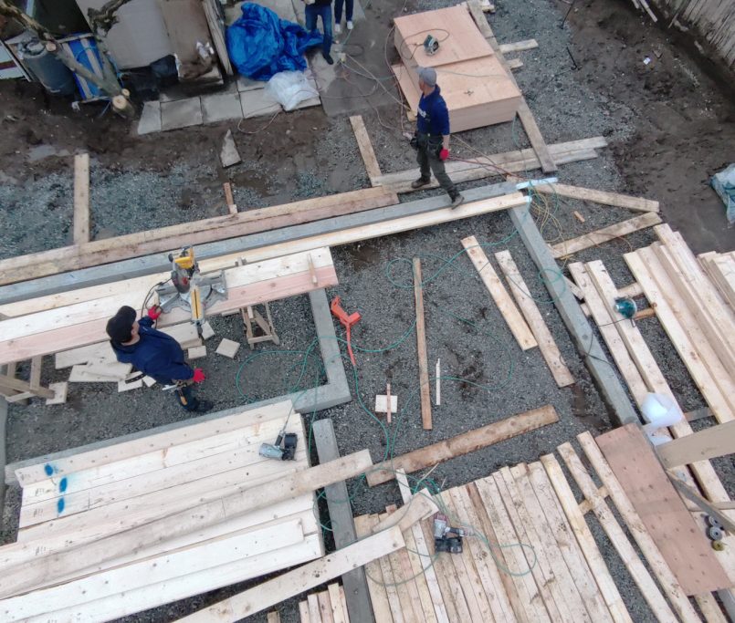 rely construction laneway projects 7045 culloden street Laneway mid construction 7