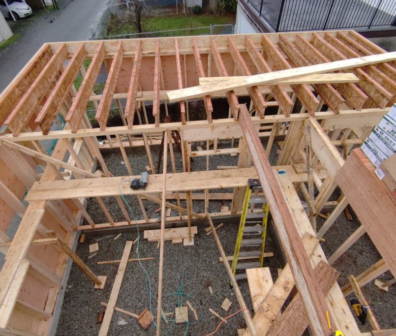 rely construction laneway projects 7045 culloden street Laneway mid construction 9